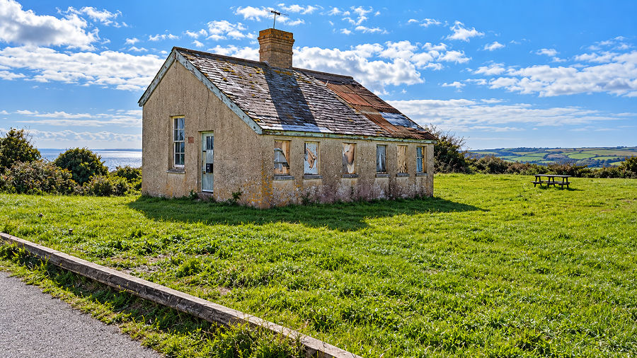 The abandoned building opposite the barracks