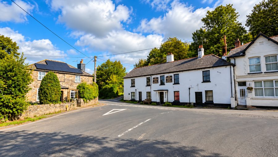 Buildings at the junction in Chillaton