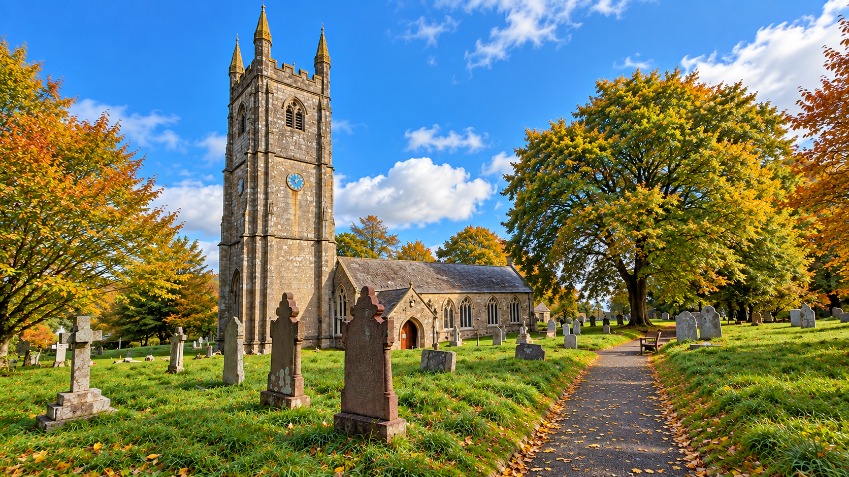 St Cleer parish church and its churchyard.