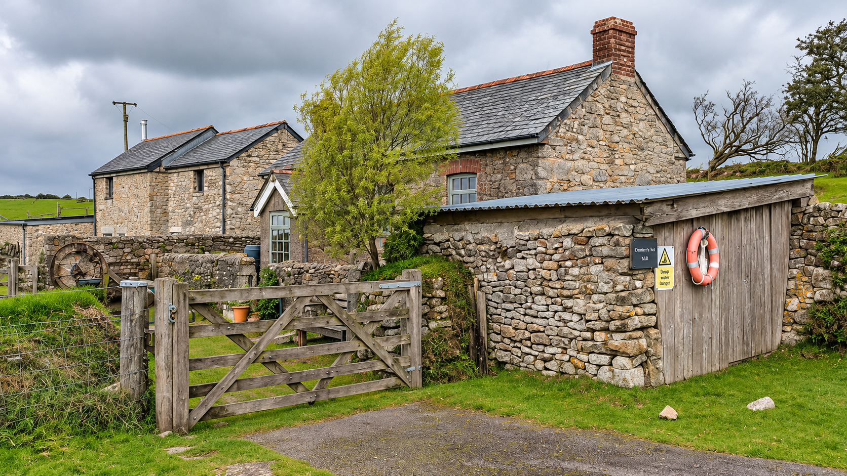 The farm buildings near Dozmary Pool.