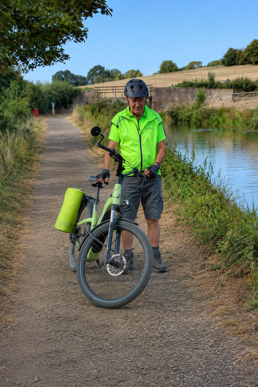 Dennis on the towpath beside the canal.