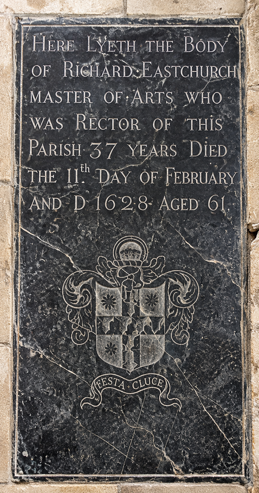 Memorial to Richard Eastchurch in St Winifred's Church