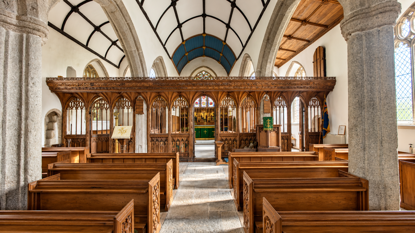 Interior of St Winifred's Church, Manaton