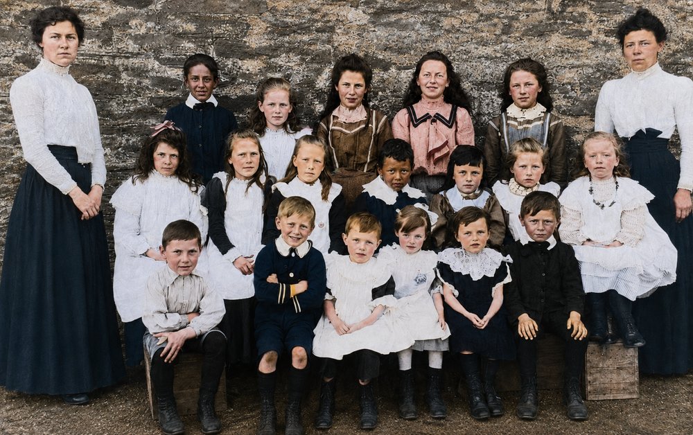 Morwellham schoolchildren