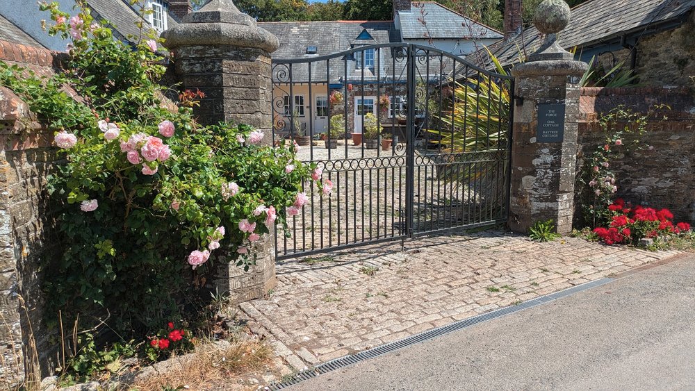 The entrance to the former estate cottages.