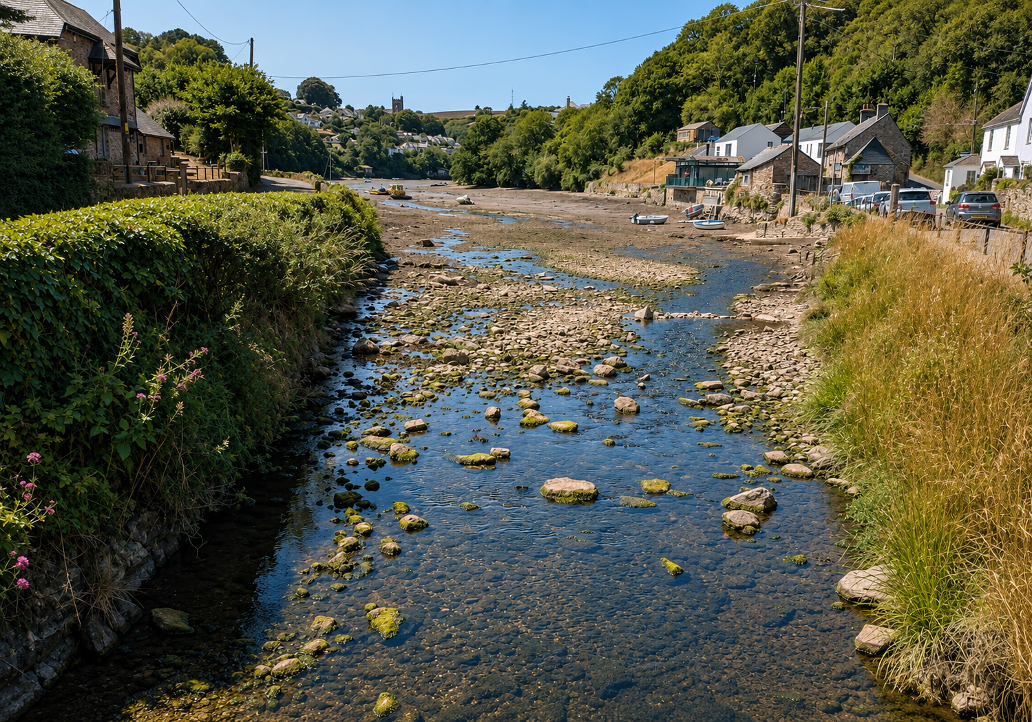 The Yealm estuary at low tide.